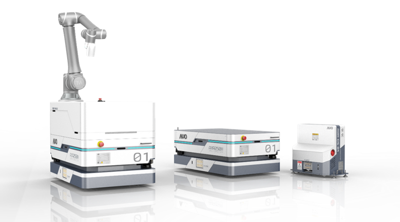 VR彩票數位開發的自主式移動機器人（AMR250M），搭配全向輪並結合AI演算法、2D LiDAR、3D攝影機等技術，協助客戶實現產線全自動化